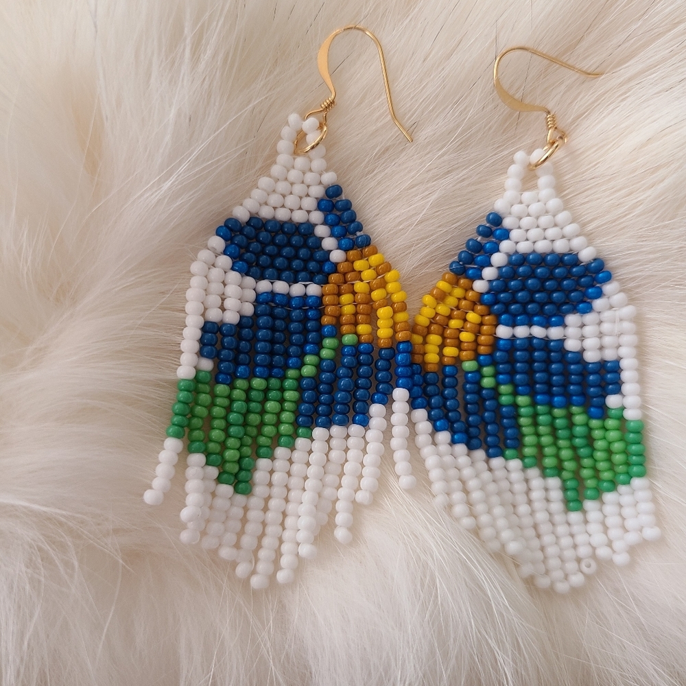 Indigenous Handmade Flower Earrings
